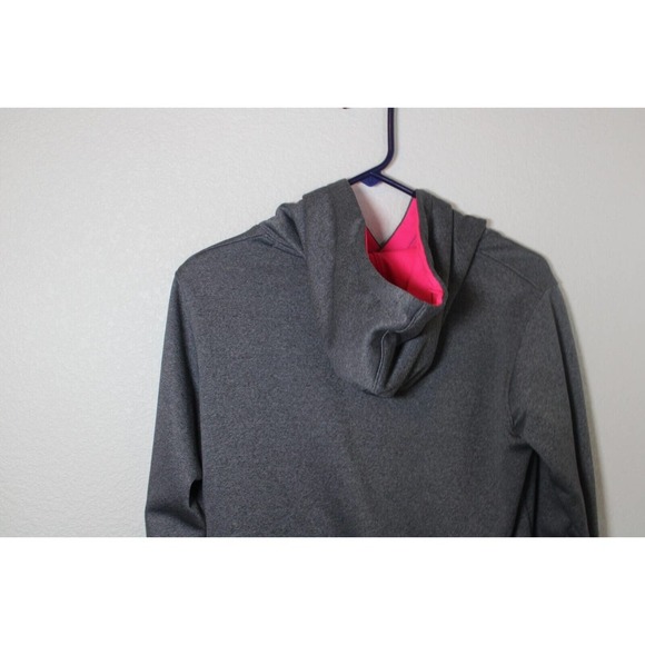 UNDER ARMOUR Women's Medium Gray/Pink Pullover/Sweater Polyester, long-sleeve - Picture 8 of 9